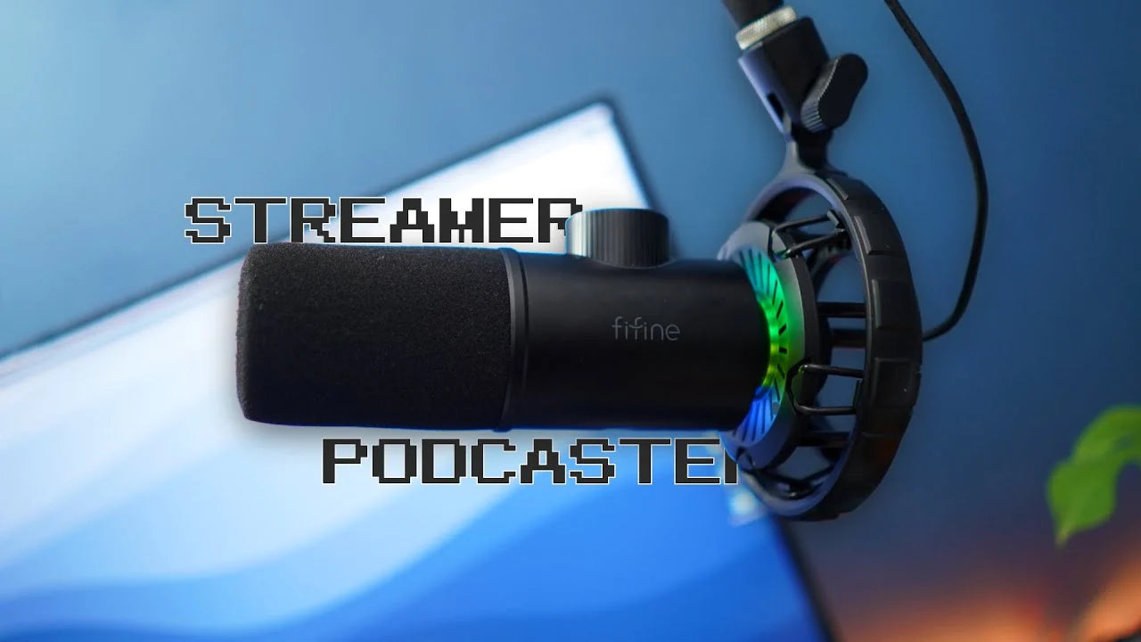 Fifine Dynamic Microphone for windows and laptop USB Mic for Gaming YouTube